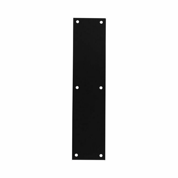 Pamex 3-1/2in x 15in Solid Brass Push Plate Matte Black Finish DD091035BL